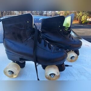 Black Roller Skates with Yellow Accents
